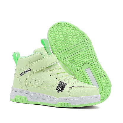 Children‘s High-top Basketball Boots Boys Girls Non-slip Basketball Trainers Outdoor Jogging Sneakers Breathable Athletic Shoes