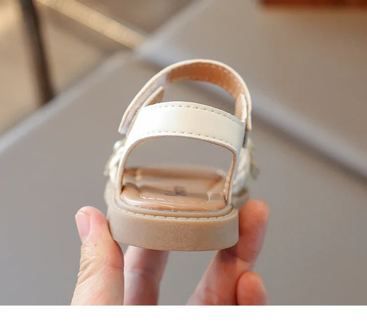 2026 High Quality Girls Sandals Flower Sweet Soft Children's Beach Shoes Kids Cute Summer Floral Sandals Princess Fashion 22-31