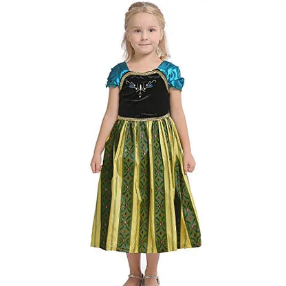 2026 Exquisite Anna Coronation Gown Toddler Snow Queen Halloween Princess Dress Girl Make up Party Birthday Fancy Elsa Costume