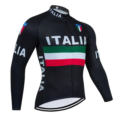 New ITALIA Winter Cycling  Jacket Men Women 20d White Road Bike Maillot Pants Suit Ropa Ciclismo Thermal Fleece Bicycle Clothing