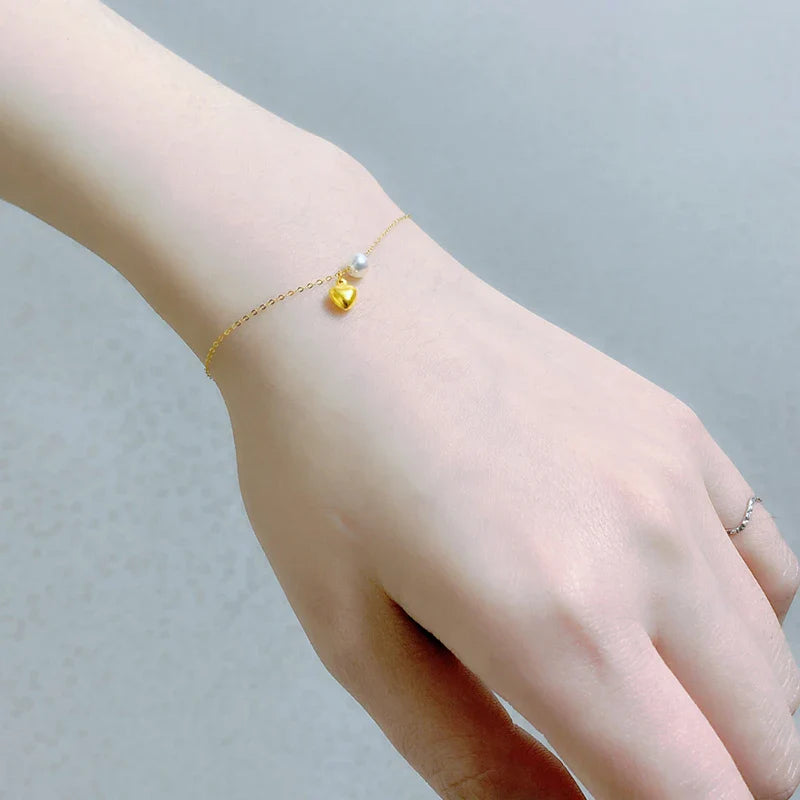 Real 18K Yellow Gold Bracelet Au750 Fine Jewelry Wedding Gift Bridal Box Brand Trendy Chains For Women