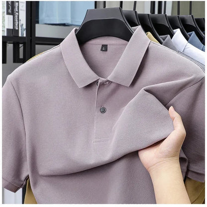 20 Colors Men's 100% Cotton Polo Shirt - Summer Casual Breathable Tee,Ideal for Golf and Sports,Business Casual,Silk-Like Finish