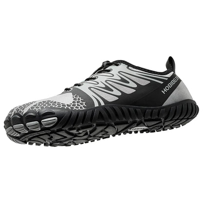 Wide Toe Barefoot Shoes for Unisex Artificial Leather Outdoor Walking Sneakers Zero Drop Minimalist Elastic Band Shoes