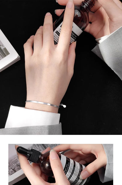 Classic 925 Sterling Silver Charm Braceket or Anklet for Women Adjustable Snake Bone Chain Fine Jewelry 2020 Design