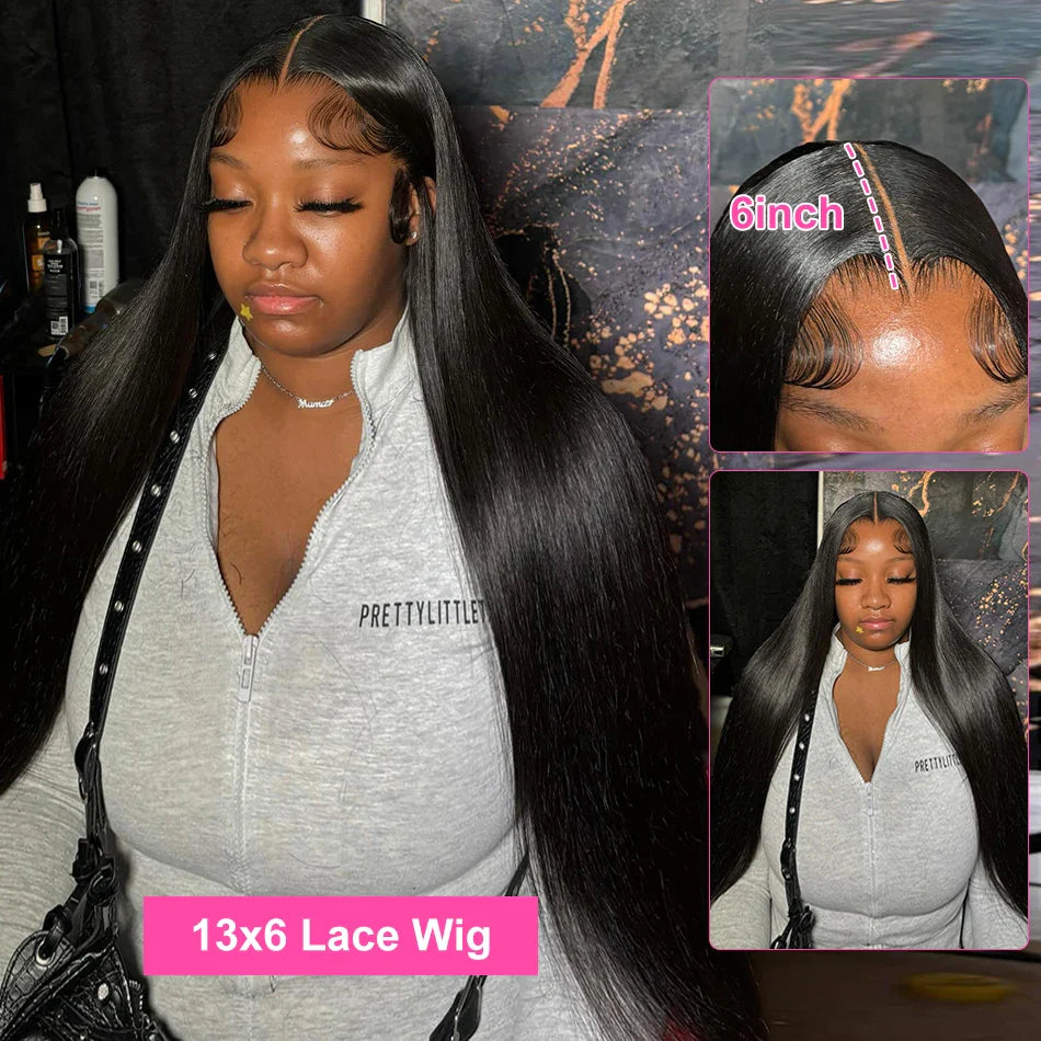 30 40 Inch Straight Human Hair Wigs HD Lace Wig 13x6 Human Hair Bone Straight Lace Frontal Human Hair Wigs For Women