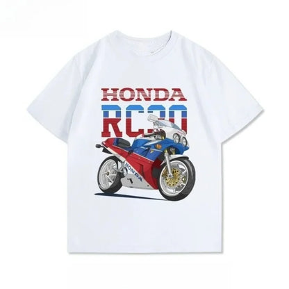 RC30 Retro Racing Motorcycle Men's T Shirt Official Classic Bike Print Soft Cotton Casual Biker Streetwear Summer 2026 Tee