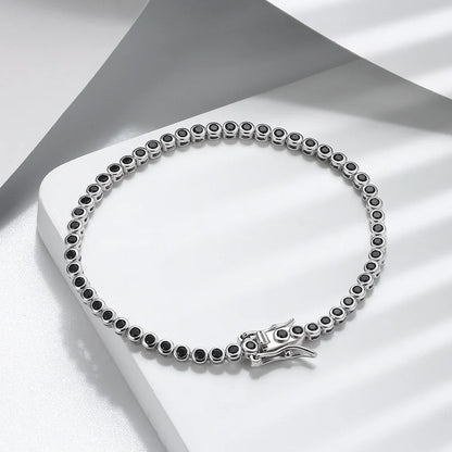 Shiny Tennis Bracelet 925 Sterling Silver 1.5/2/3mm Clear Cubic Zirconia for Women Luxury Chain Bracelet Jewelry SB143