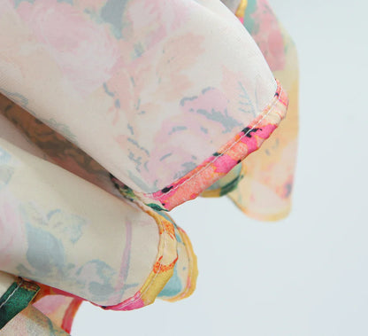 Flower Print Spaghetti Strap Mini Dress Women Backless Skater Lacing up Sling Robe Holiday