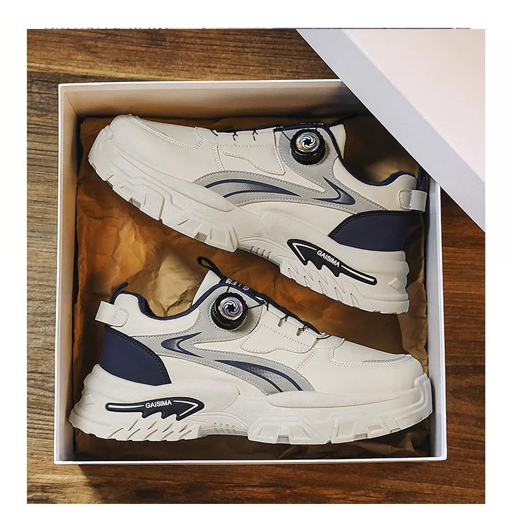 2025 Autumn New Men's Versatile High-Top Trendy Thick-Soled Running Shoes Breathable Casual Trendy Shoes