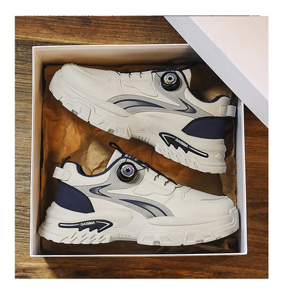 2025 Autumn New Men's Versatile High-Top Trendy Thick-Soled Running Shoes Breathable Casual Trendy Shoes