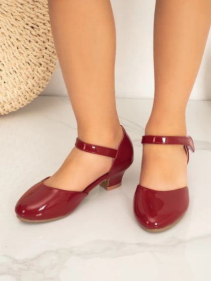 New Elegant Kids High Heels Fashion Stage Performance Princess Shoes for Girls Sweet Versatile Children Fashion Causal Sandals
