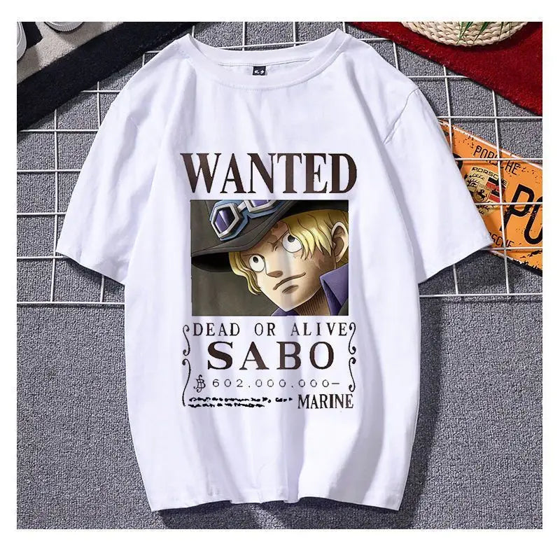 ONE T-shirt Luffy Sauron Tide Brand Peripheral Clothes Men's and Women's Summer Loose Short-sleeved Sports and Leisure Top PIECE