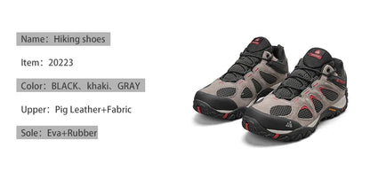 New Non-slip Wear Resistant Men‘s Outdoor Hiking Shoes Breathable Splashproof Climbing Men Sneaker Hunting Mountain Shoes