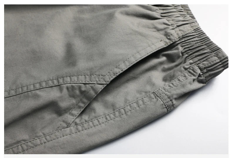 Men's Cotton Cargo Pants Casual Multiple Pocket Tacitcal Pants Spring Autumn Outdoor Camping Hiking Work Pants