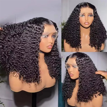 200% Density Burmese Curly Short Bob Wig Human Hair Bob Wigs Deep Wave 13x4 HD Lace Frontal Wig 4x4 Lace Closure Wig Virgin Bob