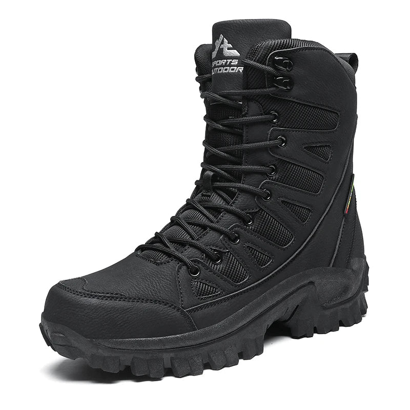 New Men's Boots Fashion Outdoor Men Hiking Boots High Top Breathable Men Desert Combat Ankle Boots Non-slip Motorcycle Boots