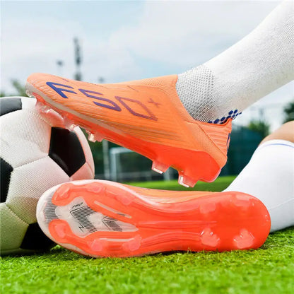 Men's High-Quality Non-Slip Football Boots High-Top Soccer Shoes Grass Cleats Futsal Sneakers for Indoor And Outdoor Matches