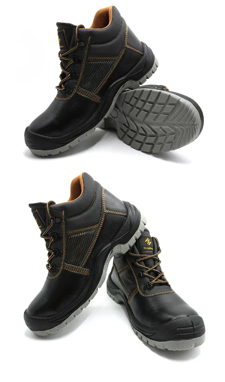 Wear-resisting Men Work Boots Anti-smash Anti-puncture Work Sneakers Waterproof Boots Indestructible Protective Tactical Boots