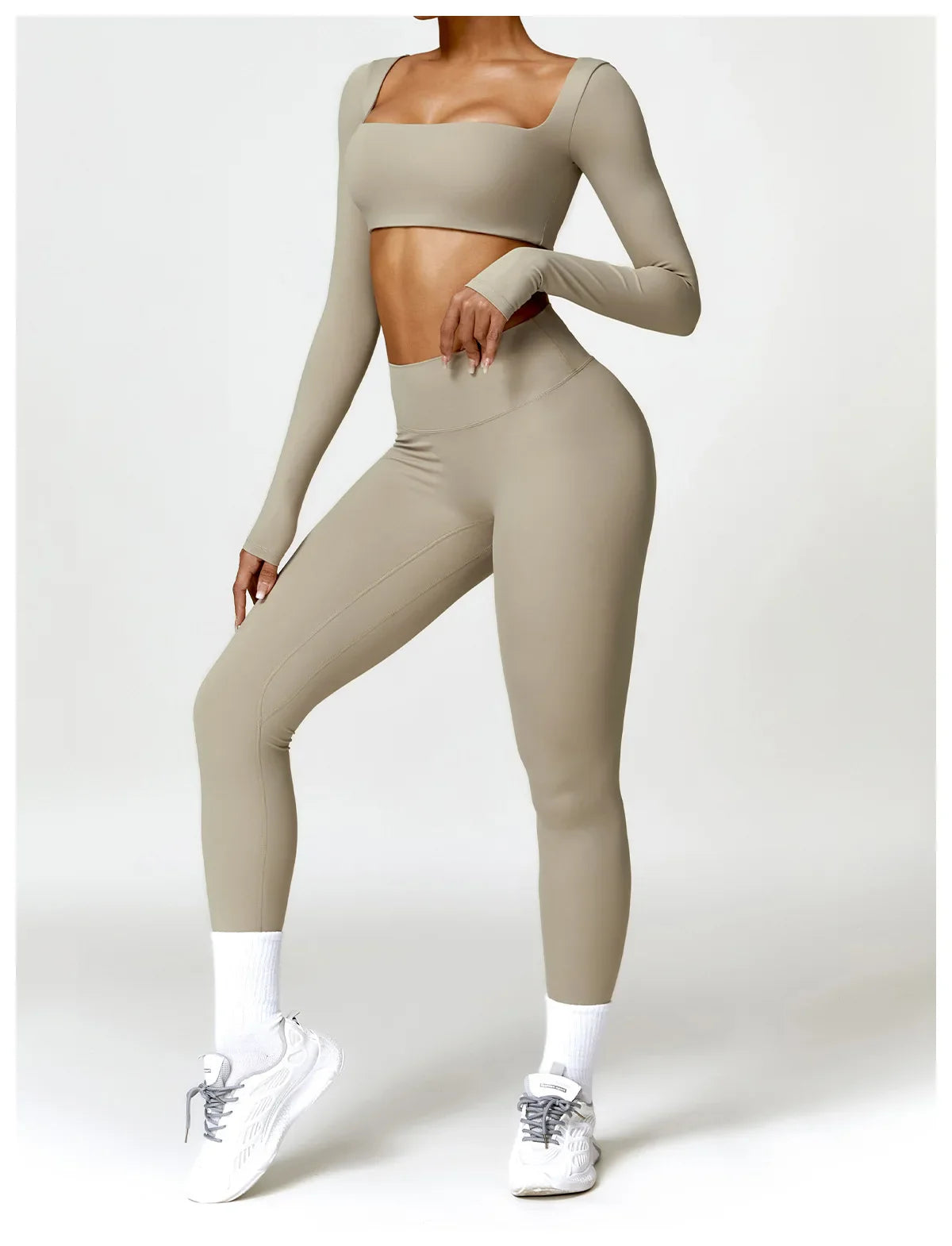 Summer 2PCS Yoga Suit Sports Set Women Quick-Dry Gym Set Women Tracksuit Running Workout Long Sleeve Sports Shirt Yoga Clothing
