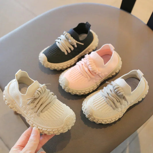 Sport Running Soft Casual Breathable Spring Autumn Baby Boys Girls Bottom Non-Slip Kids Sneakers Children Shoes