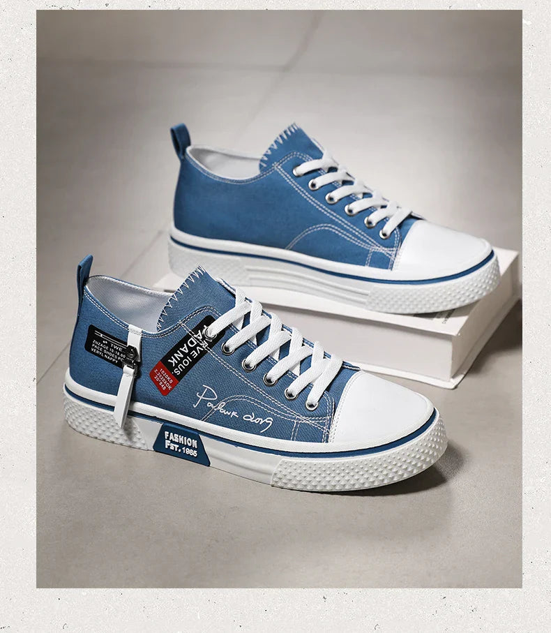Men's plus size casual Canvas shoes summer soft-sole non-slip outdoor walking shoes fashion youth sports board shoes flat shoes
