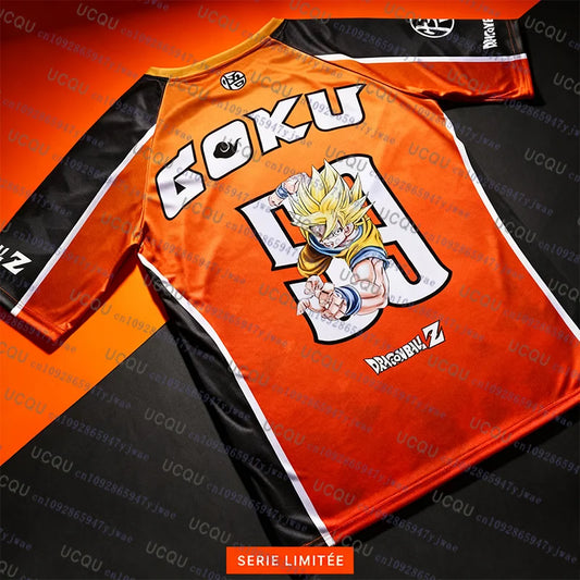Men's Dragon Ball Z GOKU Anime Football Jersey 3D Print T-Shirt Vintage Oversize Graphic Tee Fashion Sport Bandai Cosplay Tshirt