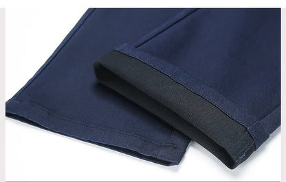Business Formal Mens Casual Pants Autumn Winter Fashion Anti-wrinkle Straight Stretch Trousers Male Office Classic Suit Pants
