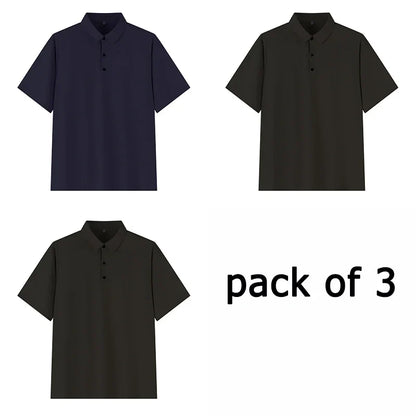 Polo Shirt Men Plus Size 4XL 5XL 6XL 7XL Short Sleeve Knitted Polo Shirts Loose Polos Oversized Tops Big Size Men Clothing T シャツ