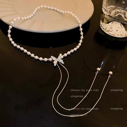 Heart Shape Pendant Necklaces Silver Color 5A Cubic Zirconia Minimalist Style Clavicle Chain Women And Girl Jewelry