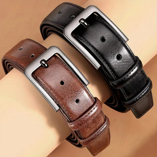Cross-Border Foreign Trade Belt Men's High-End Versatile Business Belt Pin Buckle Source Manufacturer Wholesale