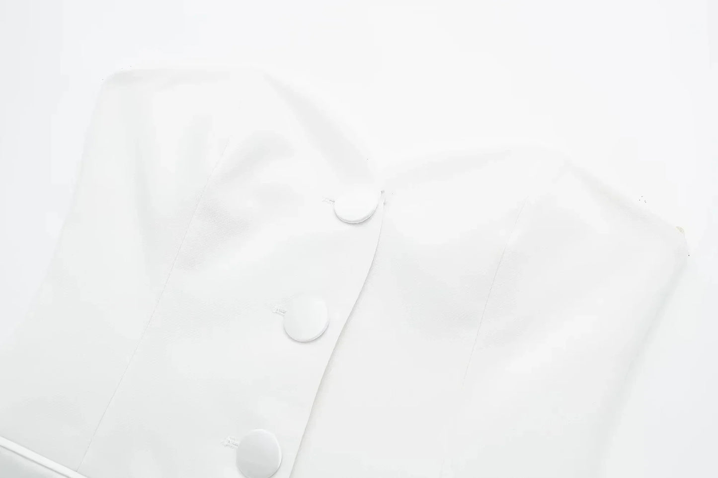 Summer Women Elegant White Top Front Button Corset Tube Top Strapless Sleeveless 2024 Fashion Y2k Female Chic Top