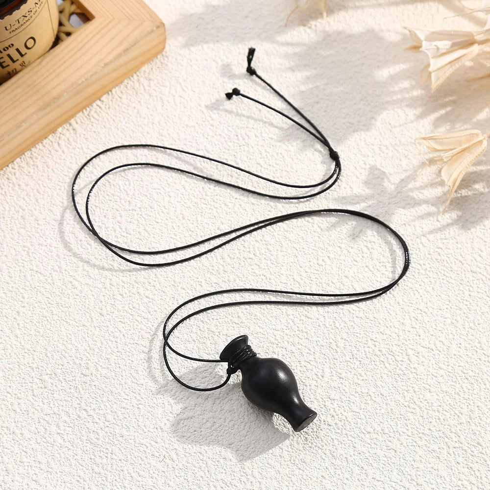 Wooden Water Bottle Pendant Necklace for Women Fashion Sweater Chain Fashion Jewelry Gift Accessories Wholesale