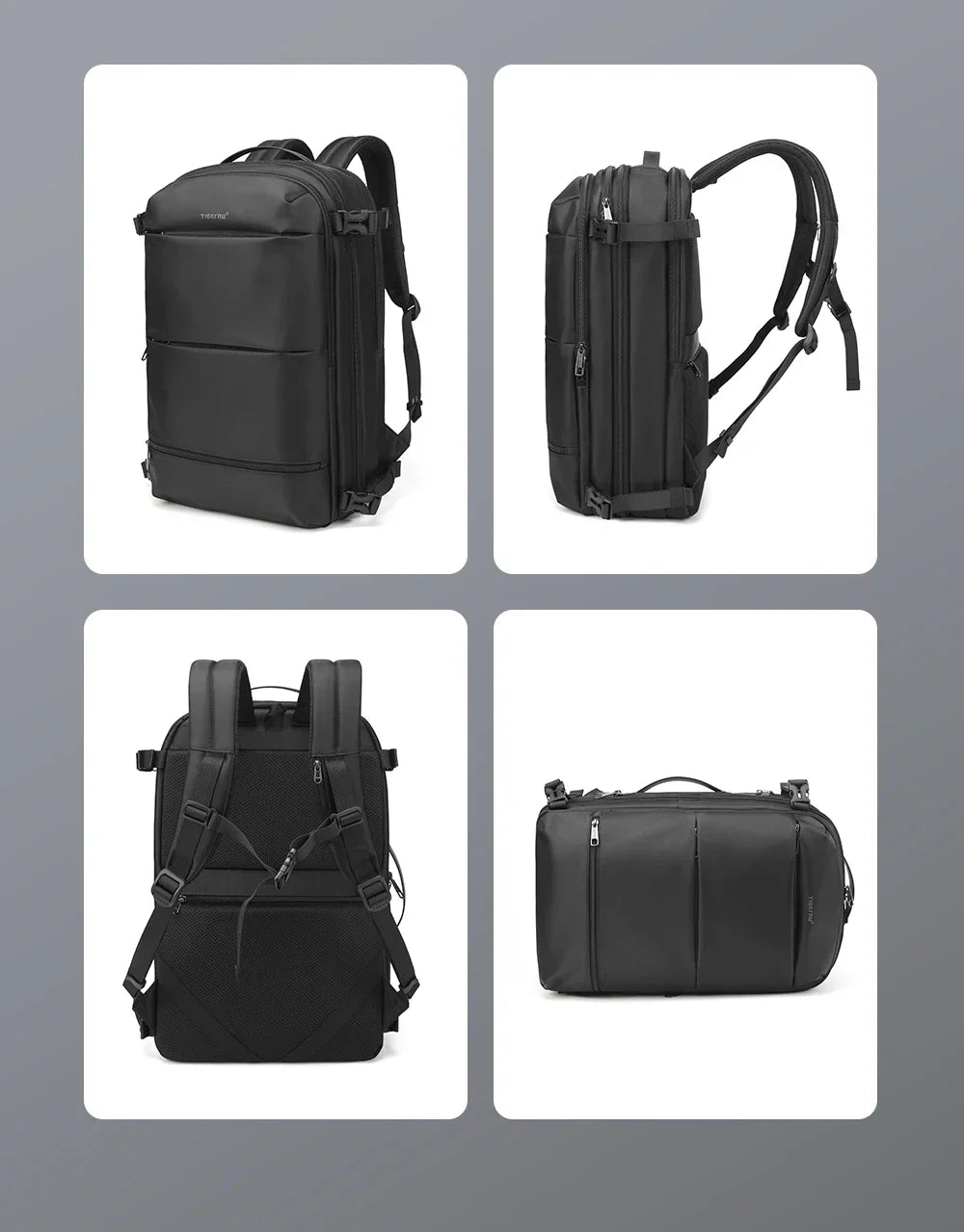 Vacuum Compression Backpacks Men Travel Backpack Expandable USB Bag Large Capacity 17 Laptop Bags For Schoo Cabin Bags