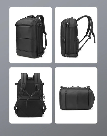 Vacuum Compression Backpacks Men Travel Backpack Expandable USB Bag Large Capacity 17 Laptop Bags For Schoo Cabin Bags