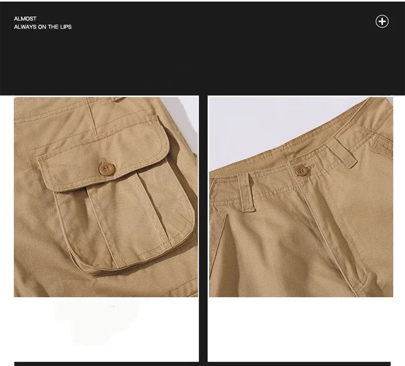 New Men Cargo Pants Pants 6 Pockets Fashion Cargo Pants Quality Cotton Outdoor Male Casual Pants