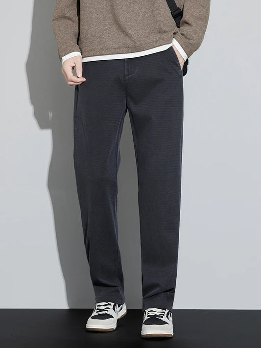 4 Colors New Straight Men's Pants Baggy Casual Lyocell Comfortable Stretch Trousers Male Wide Fashion Korean Pants Streetwear