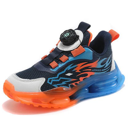 New Anti-skid Leather Kids Sneakers for Boys Running Walking Lightweight Casual Shoes With Fashion Dragon Pattern Size 28-39