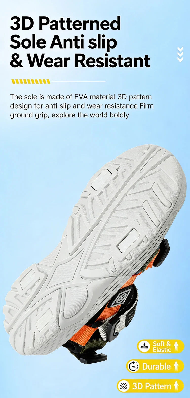 Children's Sandals Boys Girls Breathable Summer Sport for Outdoor Beach Shoes Open-Toe Comfortable Walking Sandalies Size 30-38