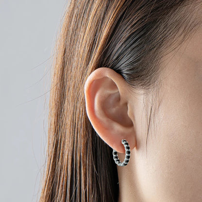 Hoops 100% 925 Sterling Silver Real 3mm Moissanite Stud Earrings For Women Sparkling Jewelry Gifts with Certificate Gifts