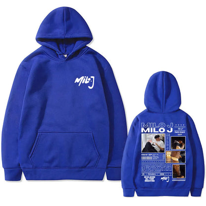 Rapper Milo J 111 Album Graphic Hoodie Men Women Hip Hop Fashion Oversized Hooded Sweatshirt Men's Casual Fleece Cotton Hoodies