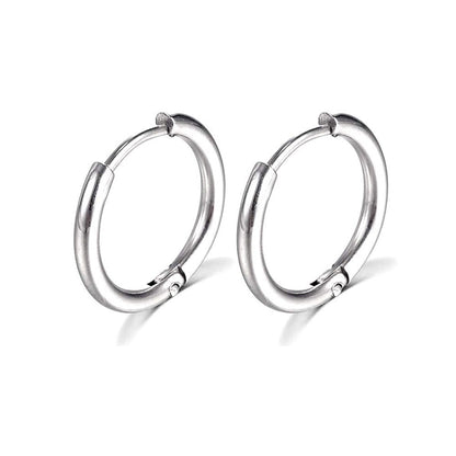 2022 New Simple Stainless Steel Small Hoop Earrings for Women Men Cartilage Ear Piercing Jewelry Pendientes Hombre Mujer
