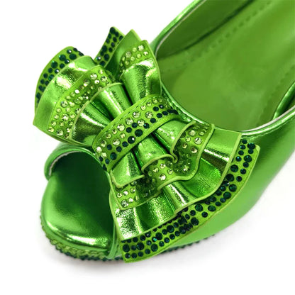Italian Design Fashion Style Ladies Shoes With Matching Bag Set 2024 Nigerian Shoes and Bag Set in Wine Color