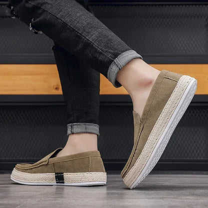 Calçados Masculinos Leves Casuais, Tênis Masculino Respirável para Caminhada, Mocassins, Sapatos Preguiçosos, Sapatos de Condução Antiderrapantes, Sapatos Confortáveis de Pano