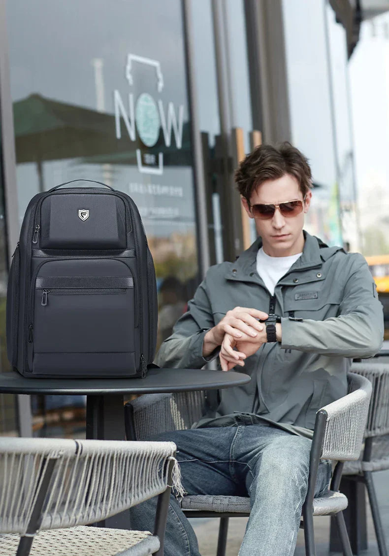 Men 36L Business Backpack USB Waterproof  Multi Pocket Backpacks Fit 17.3 Inch Laptop
