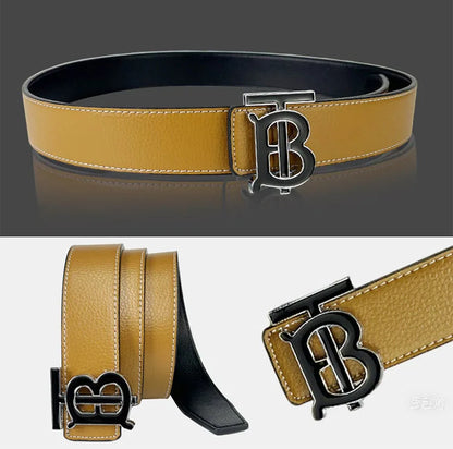 Men's Silver PU Leather Business Belt Cool Style Multi-Color for Jeans Dress Pants Office Wear
