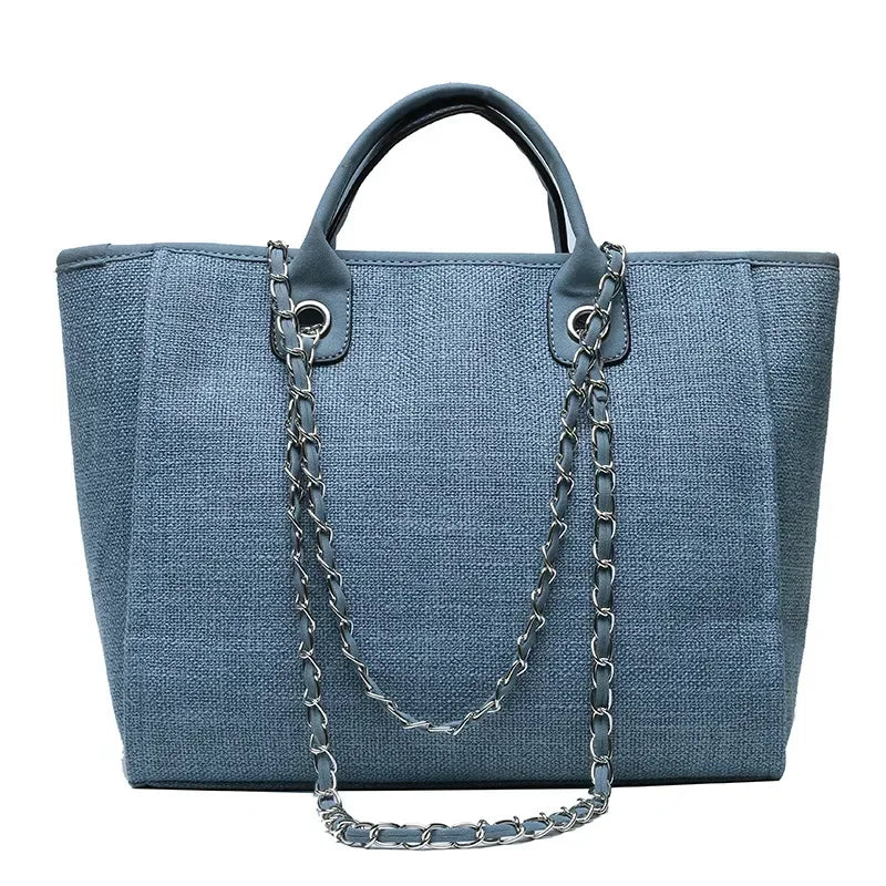 Fashion Make Up Designer Big Women's 2025 New Korean Fashion Casual Large Capacity Shoulder Crossbody Chain Tote Bag