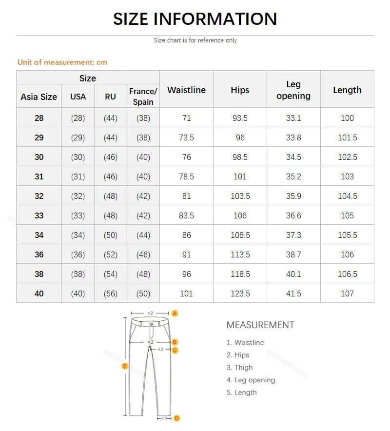 White Summer Men's Slim Jeans Classic Business Fashion High Quality Cotton Stretch Denim Pants Brand Trousers