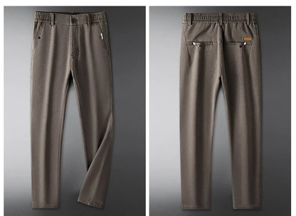 Business Straight Men's Pants Fashion Comfortable Brand Lyocell Soft Trousers Classic Simple Regular Solid Color Slim Pants