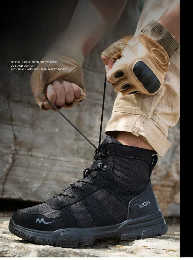 48 Plus Size Platform Non Slip Work Safety Boots Men Steel Toe Cap Anti-smash Sneakers Shoes Anti Puncture Security Boots