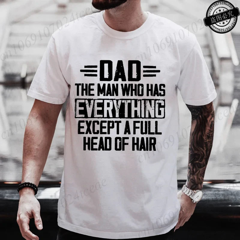 Men Funny Dad T Shirt T-Shirts Clothing Casual Short Sleeve Graphic Printed Tees Fashion Hip Hop Streetwear Father Gift Tops